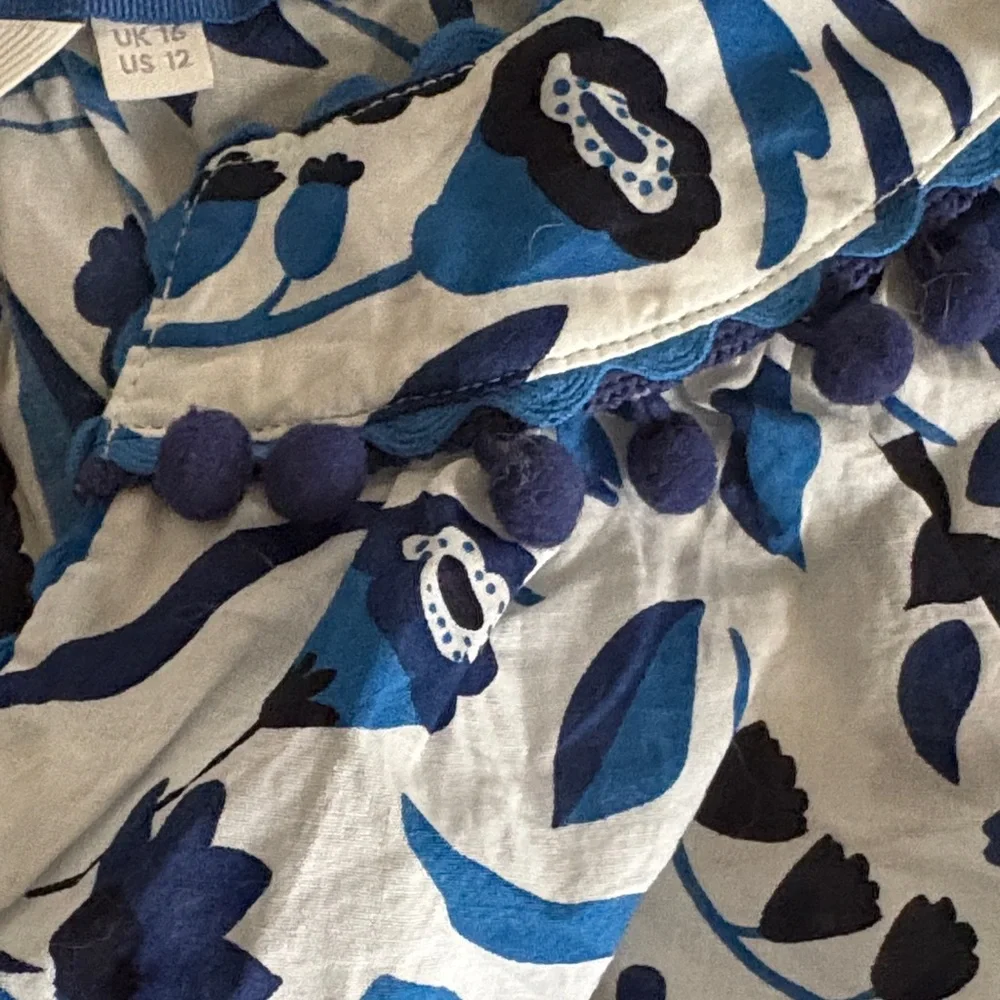 3 Boden Blue and White Floral and Green and White size 16 Blouses - Picture 3 of 16